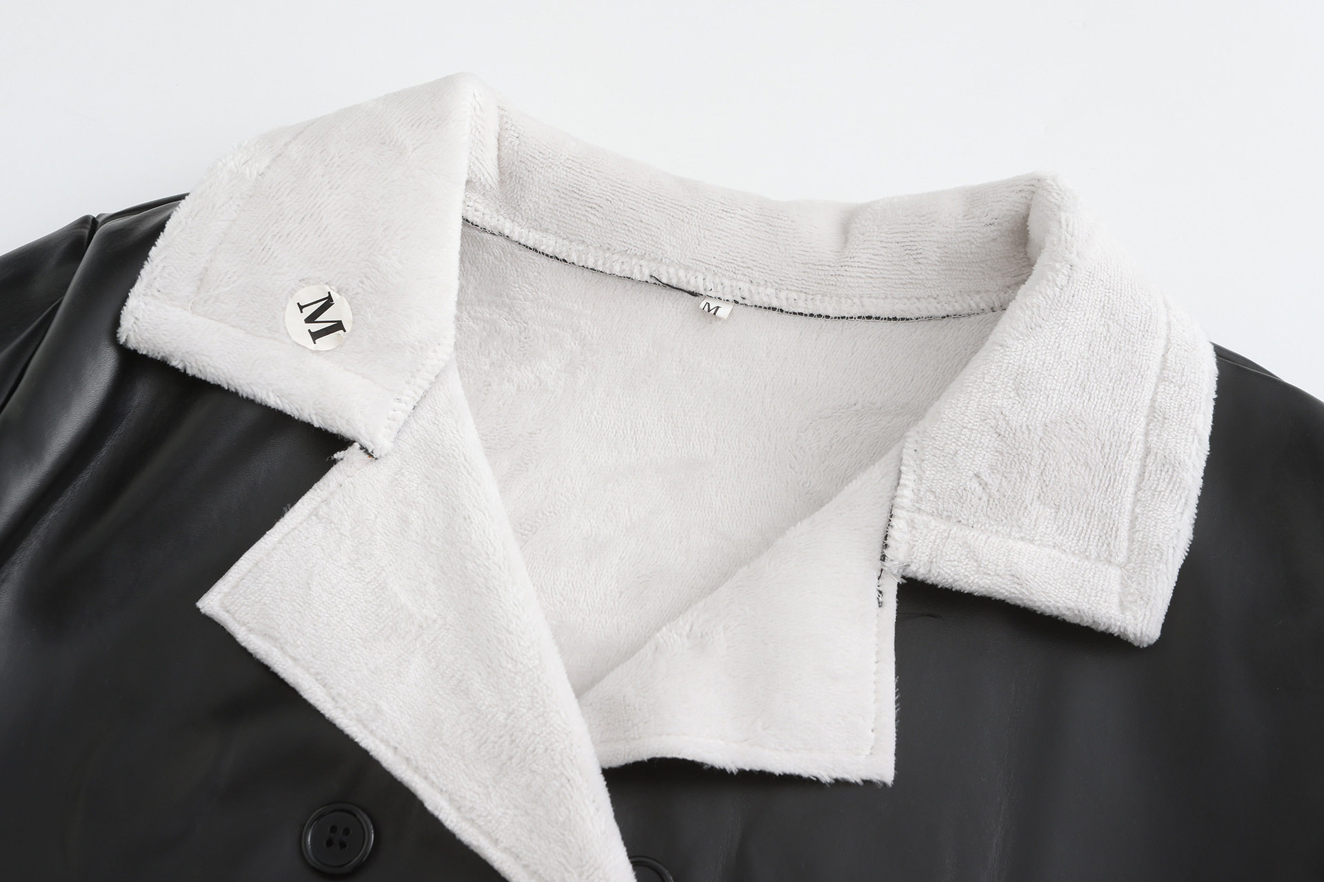Casual Leather Thickened Trench Coat 5