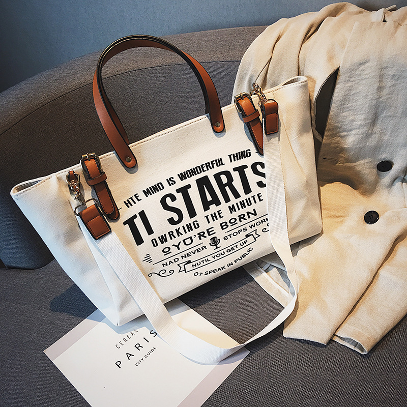 Canvas Messenger Bag Image 3