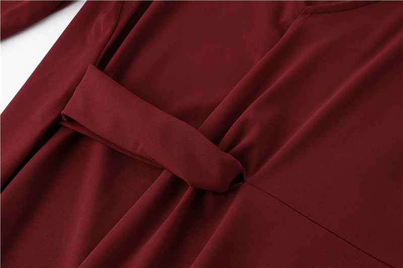 V-neck Long Sleeve Split Dress Image 13