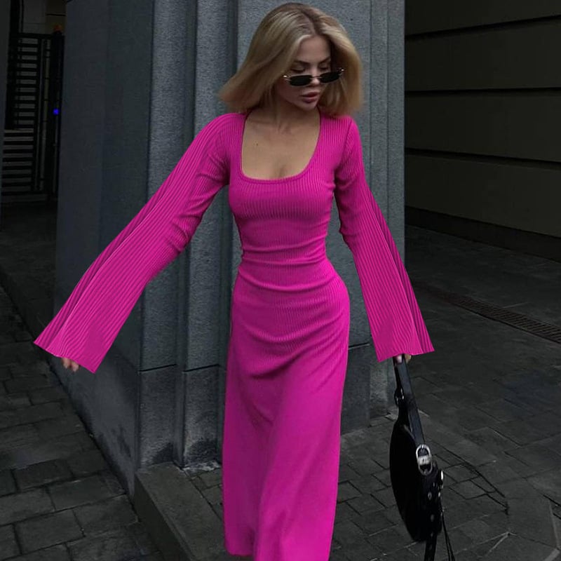 Fashion U-neck Dress Image 6
