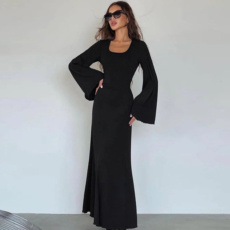 Fashion U-neck Dress Image 5