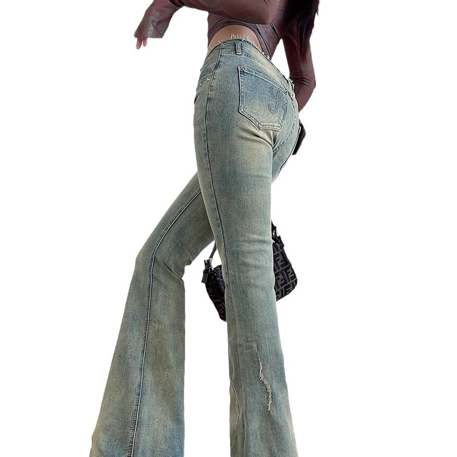 Rivet Wear High Waist Flared Jeans Image 6