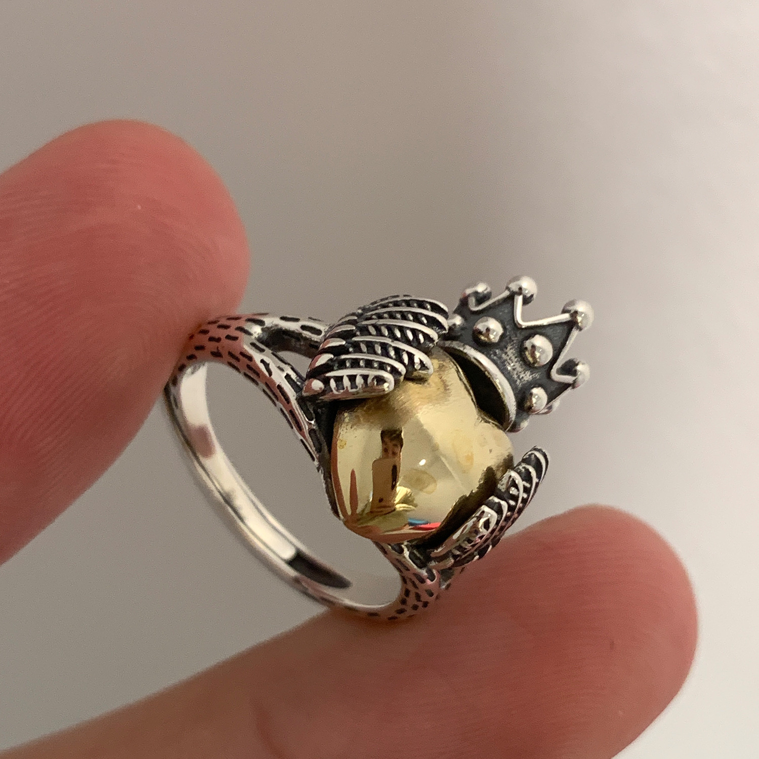 Gold and Silver Contrast Ring 1
