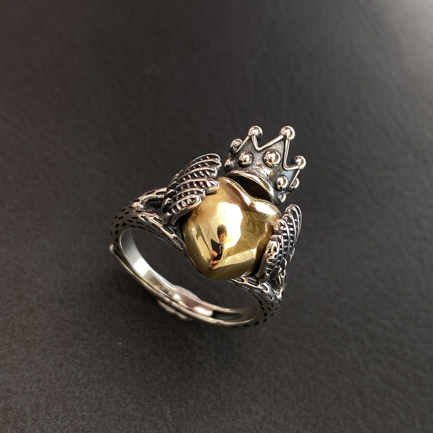 Gold and Silver Contrast Ring 5