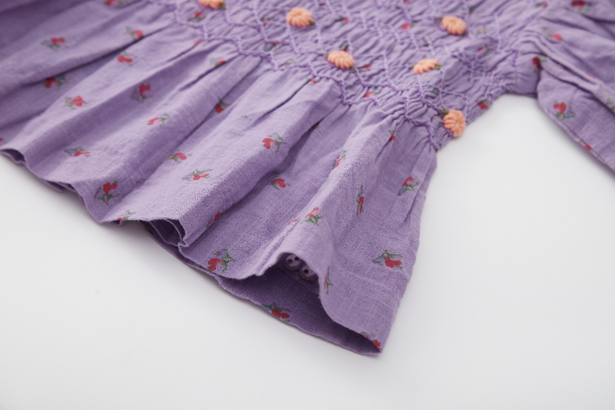 Girl's Purple Baby Doll Shirt Image 3