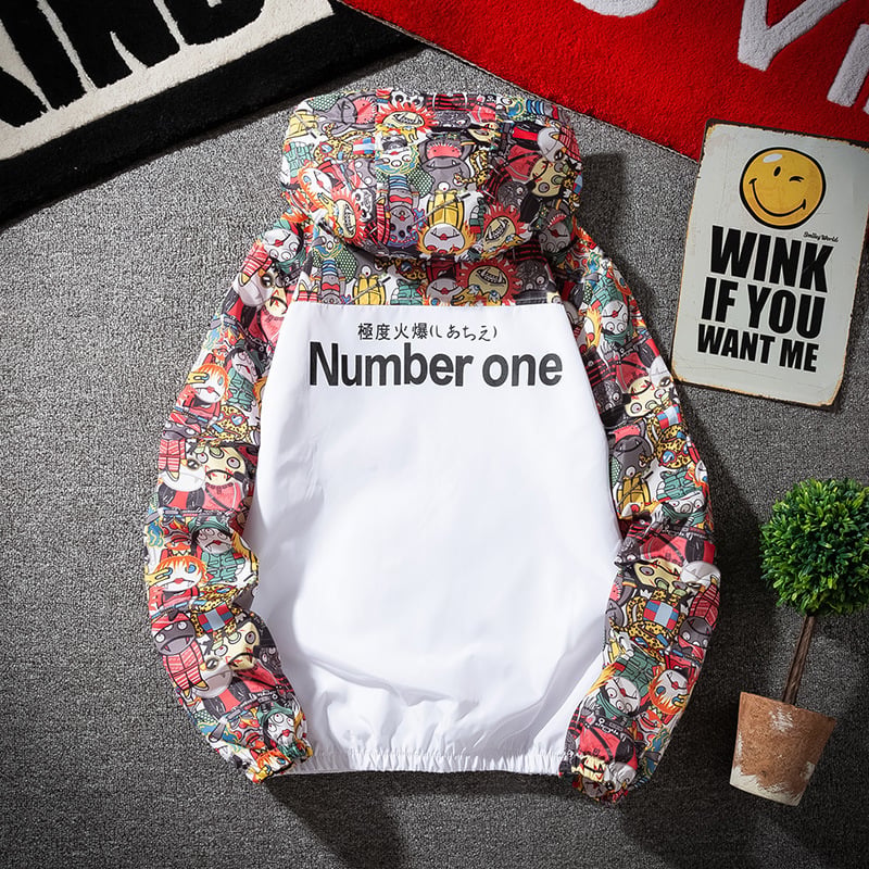 Printed Devil Sports Windbreaker Image 6