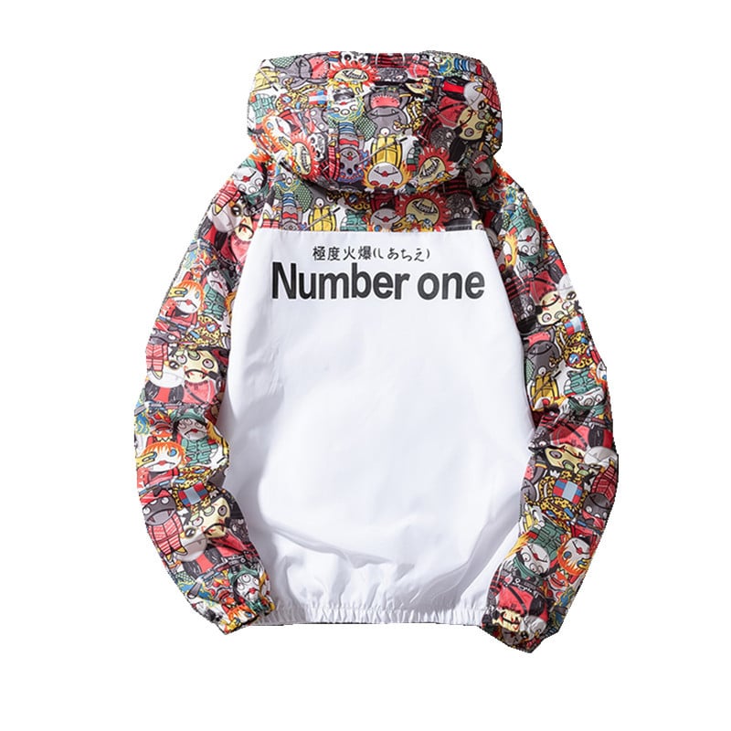 Printed Devil Sports Windbreaker Image 2