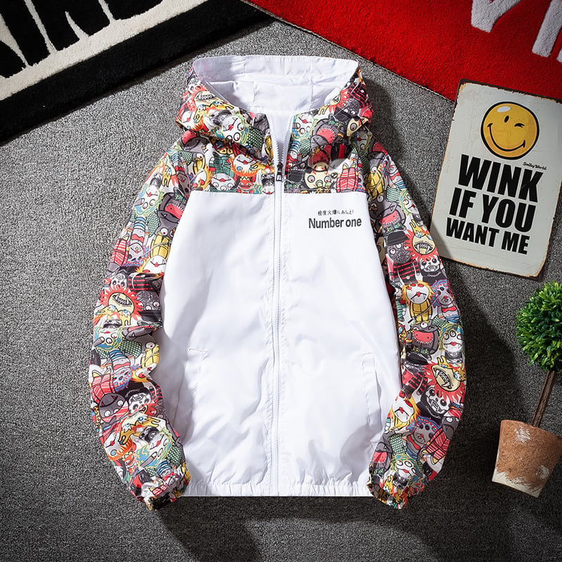 Printed Devil Sports Windbreaker Image 4