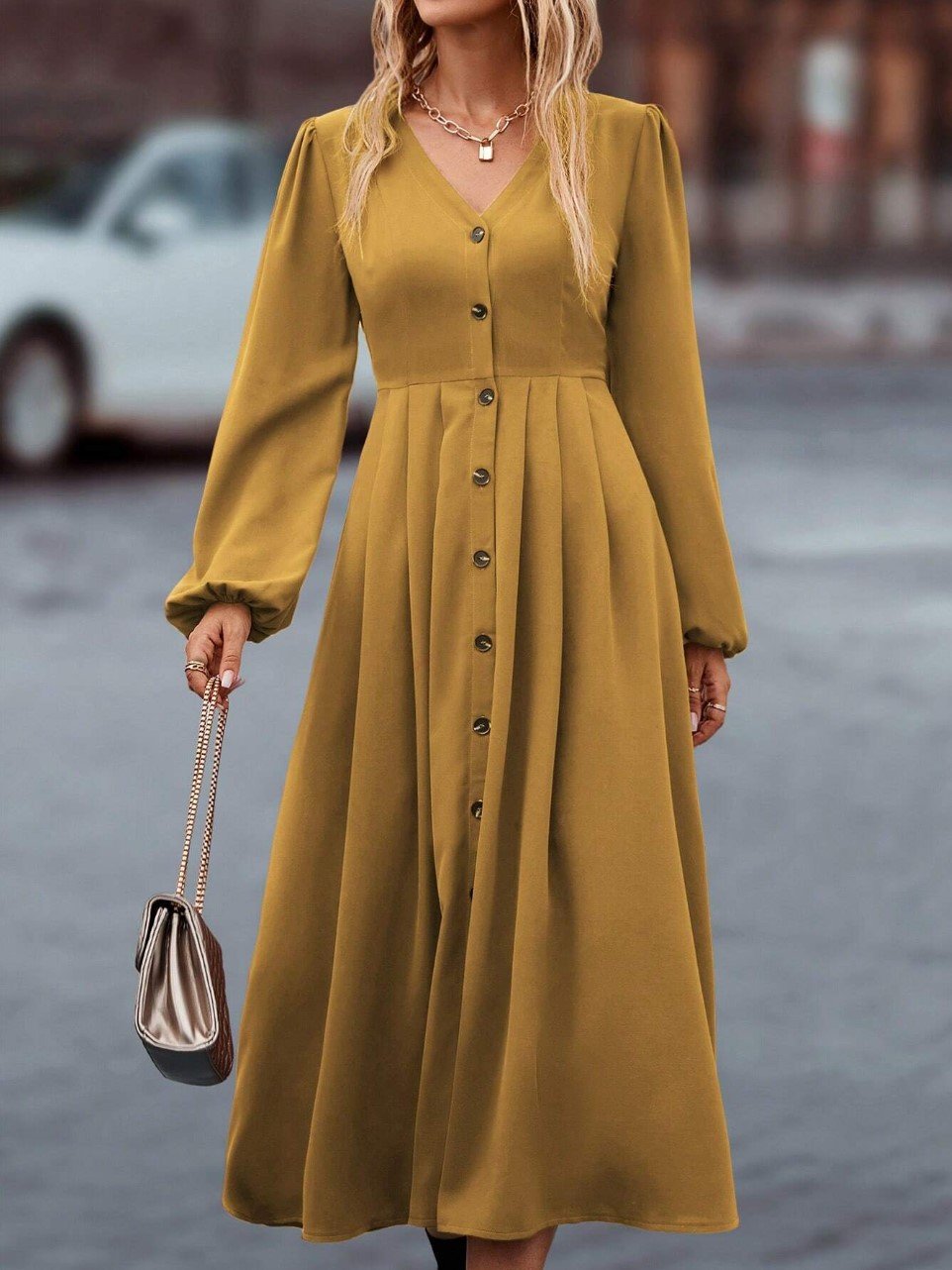High Waist Dress Image 5
