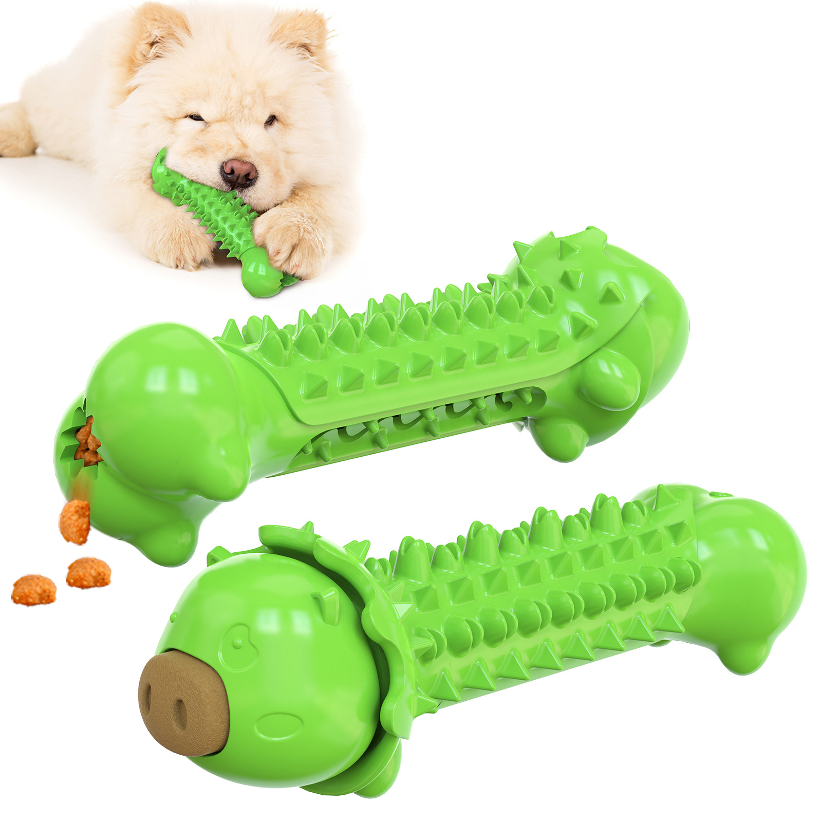 Molar Stick Dog Toothbrush Leakage Toy in Action