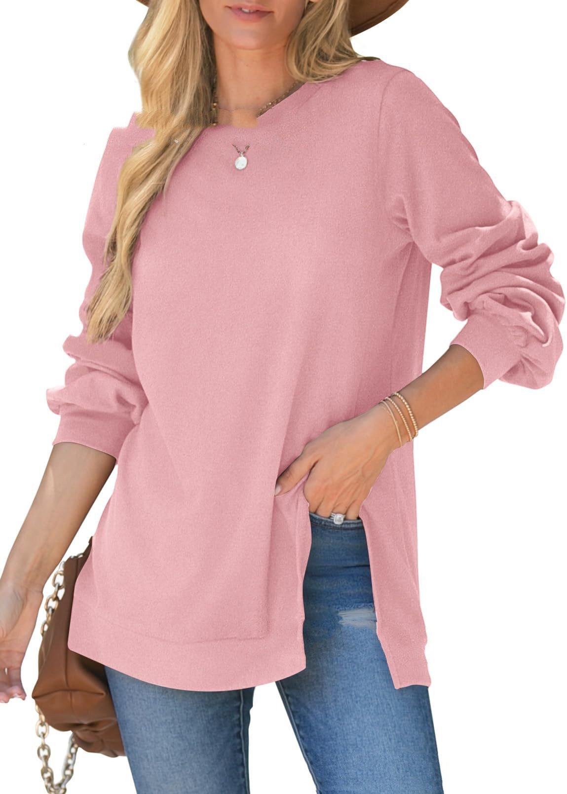 Women's Pullover Side Slit Sweater Image 6