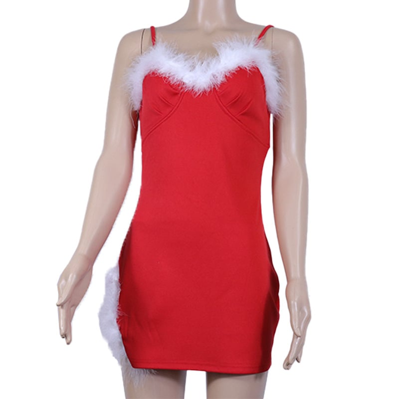 Fashion Christmas Women's Suspender Dress Image 3