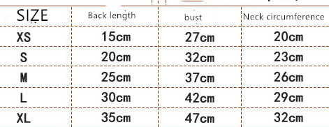 breezy blossom dog dress size chart