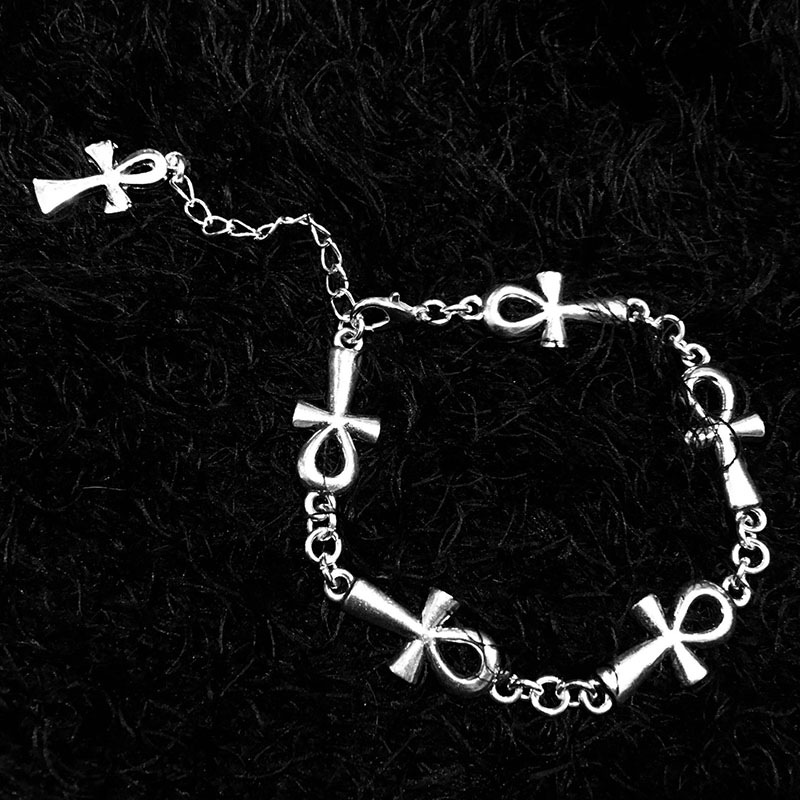 Vampire Religious Gothic Cross Bracelet Image 2
