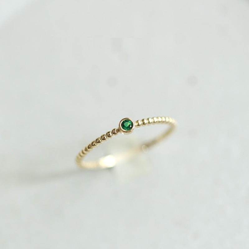 S925 Sterling Silver Plated 14K Gold Ring Image 1
