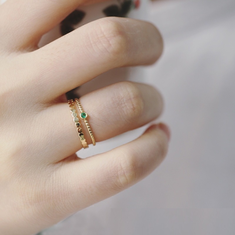 S925 Sterling Silver Plated 14K Gold Ring Image 2