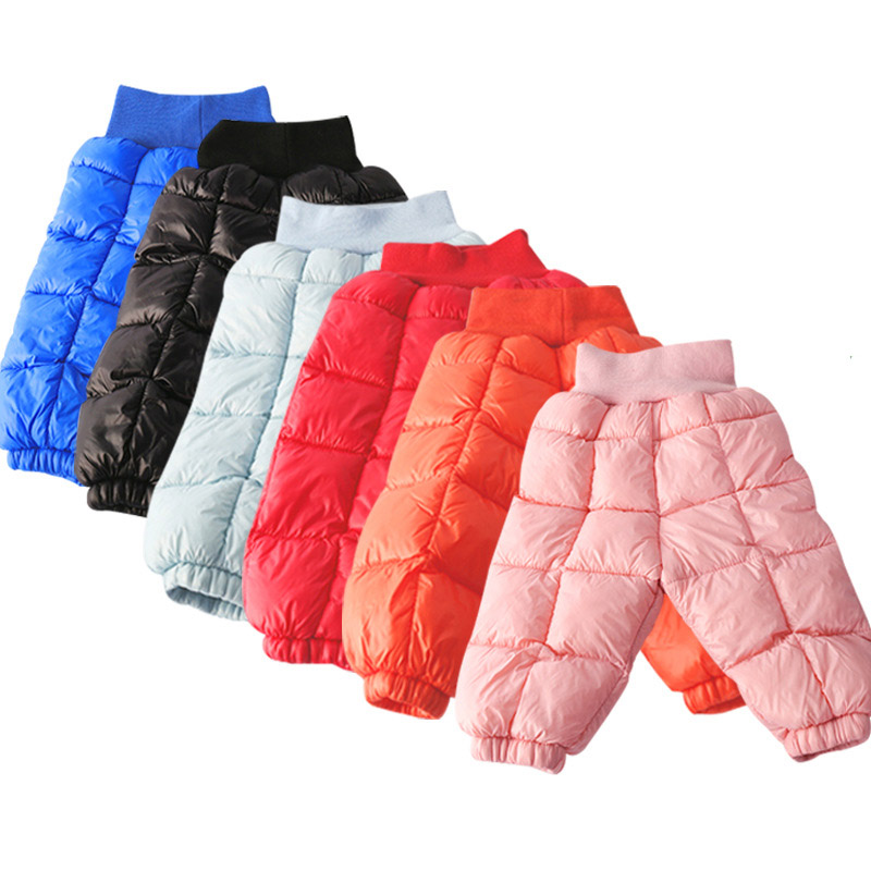 Boys and girls down cotton pants