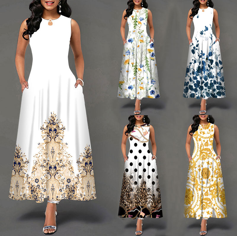 Black and White Maxi Dress Image 2
