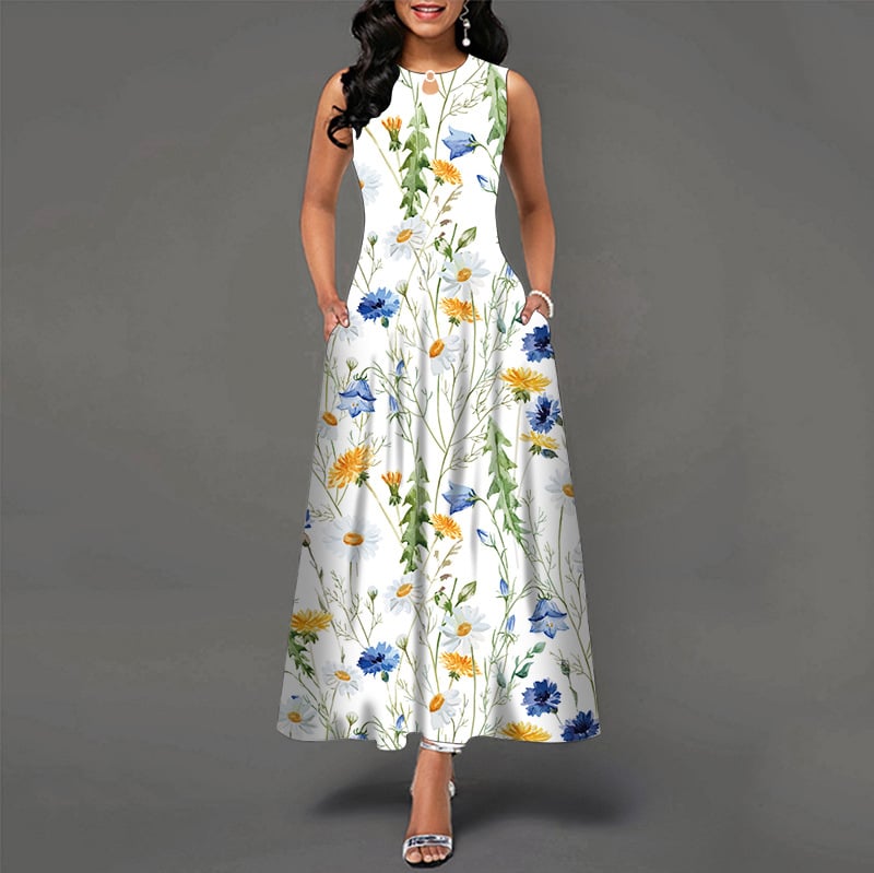 Black and White Maxi Dress Image 7