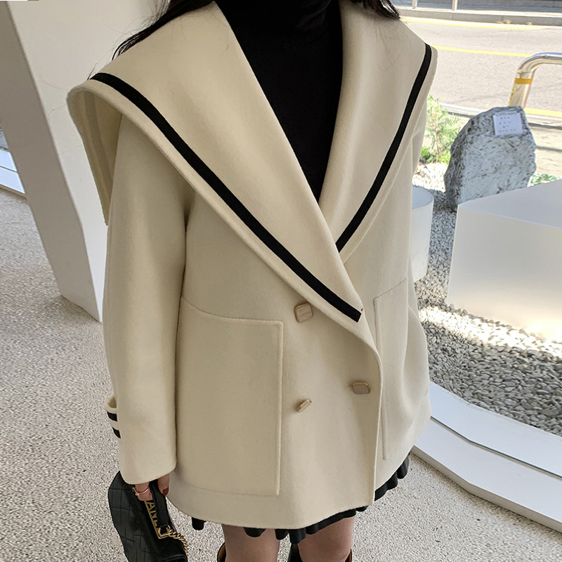 Loose Large Pocket Long Sleeve Tweed - Side View