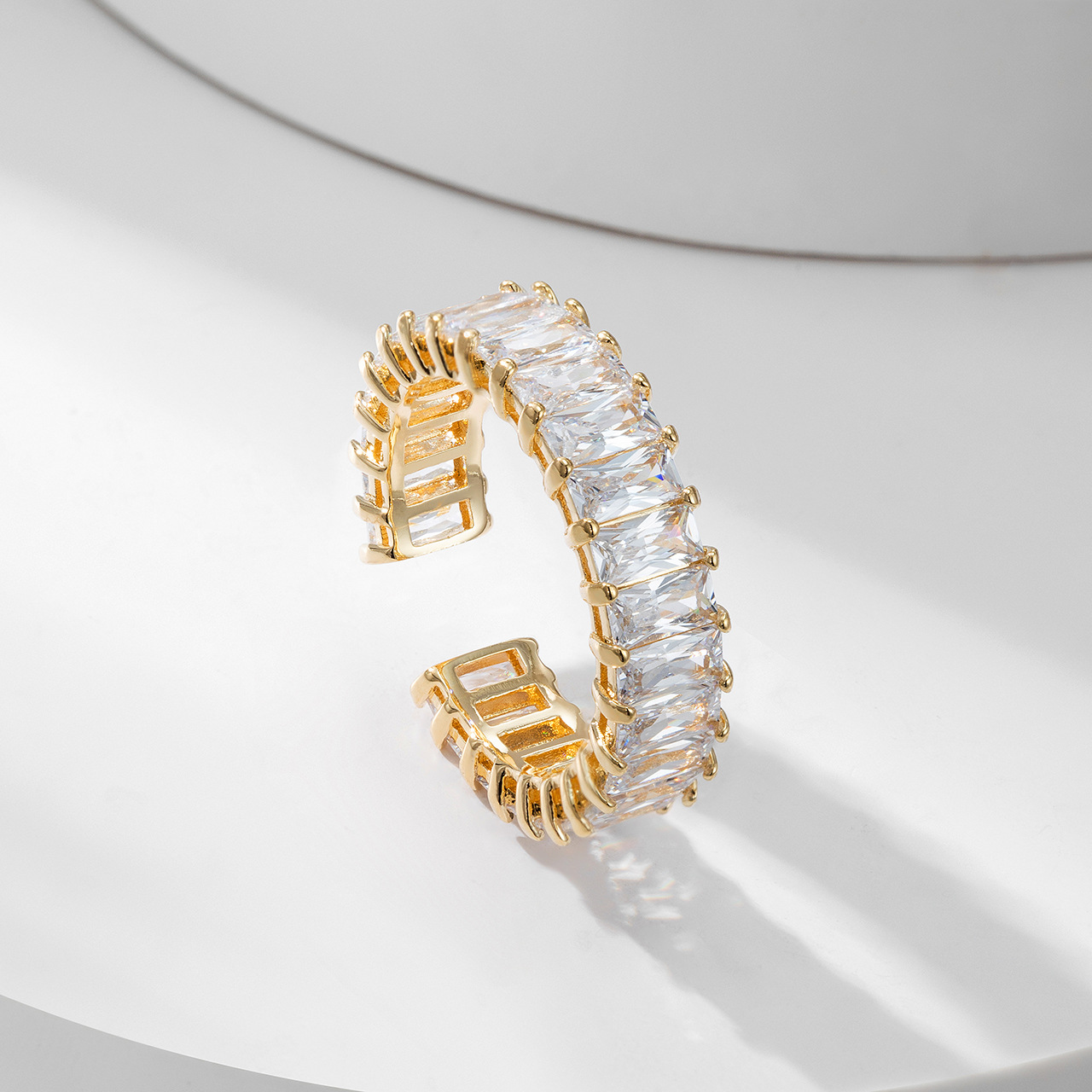 Square Zirconium Ring Showcase