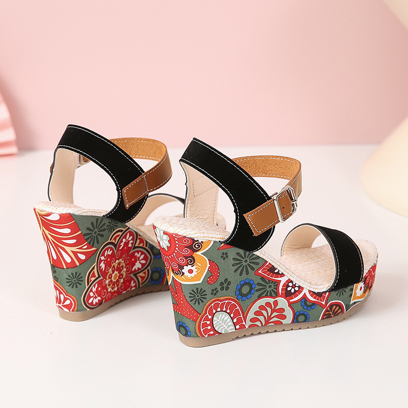 Sandals with Floral Design