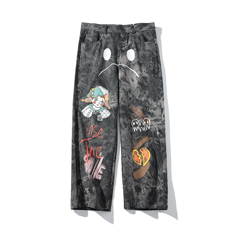 Streetwear Denim Pants Image 1