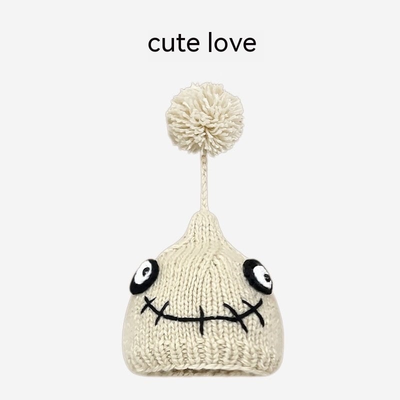Children's Fashion Simple Wool Pullover Hat Beige