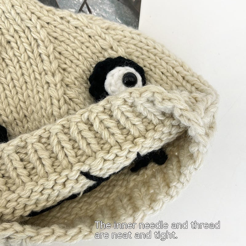 Children's Fashion Simple Wool Pullover Hat Black
