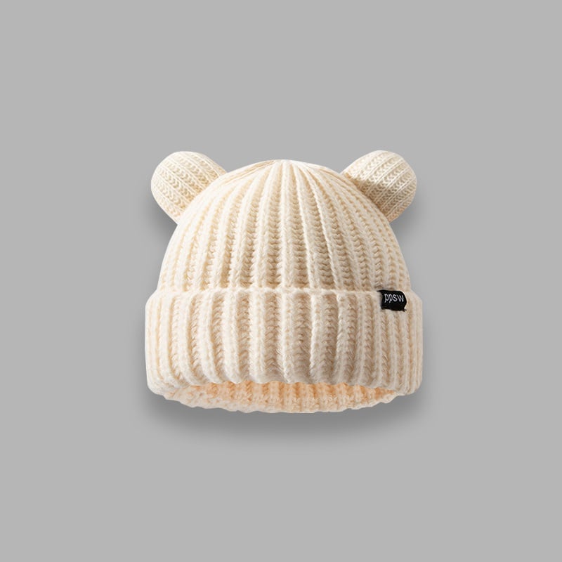 Cute Little Bear Ears Hat - Black