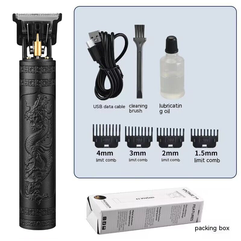 Portable Electric Hair Clipper - Black