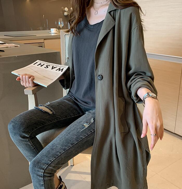 Lapel Trench Coat Image 3
