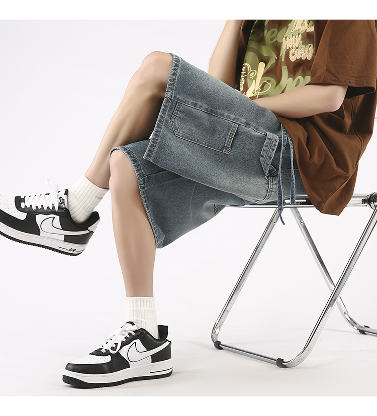 Denim Shorts on Model