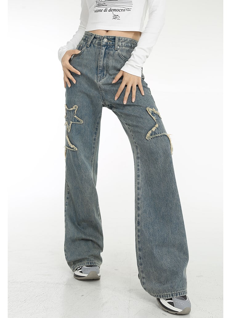 Spring High-waisted Jeans