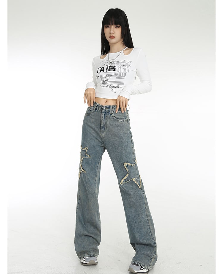 Spring High-waisted Jeans