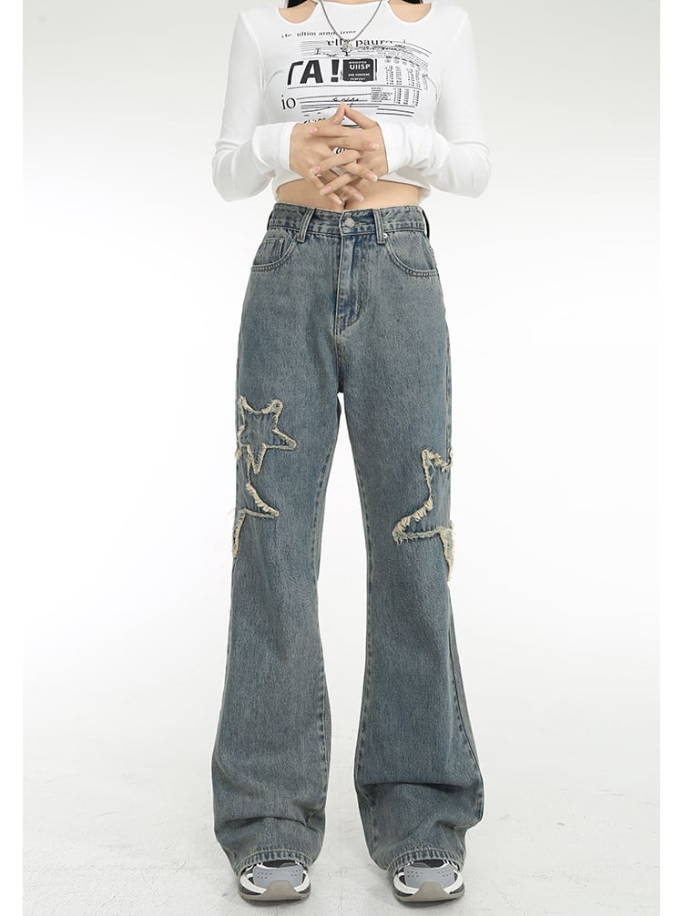 Spring High-waisted Jeans