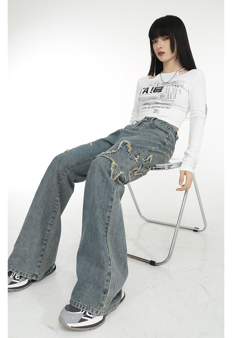 Spring High-waisted Jeans