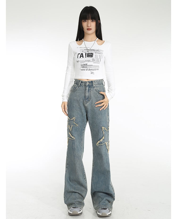 Spring High-waisted Jeans
