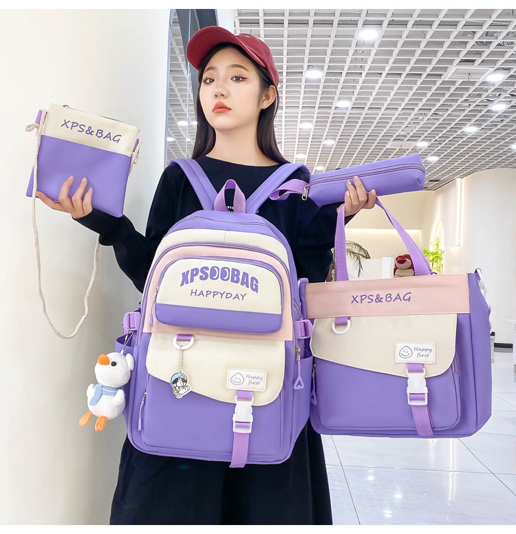 Four-piece Ins Schoolbag