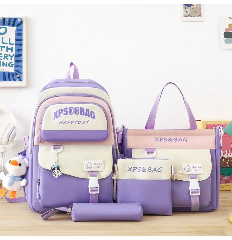 Four-piece Ins Schoolbag