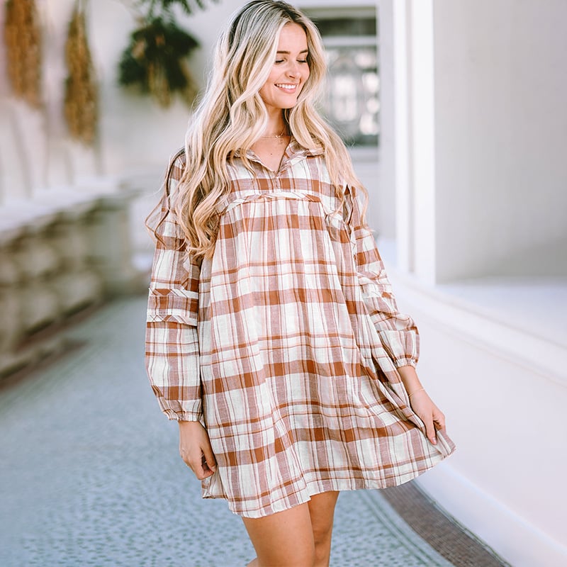 Plaid Dress Detail 4