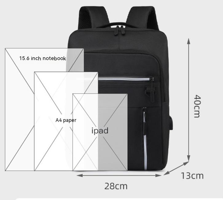 USB Charging Backpack Black