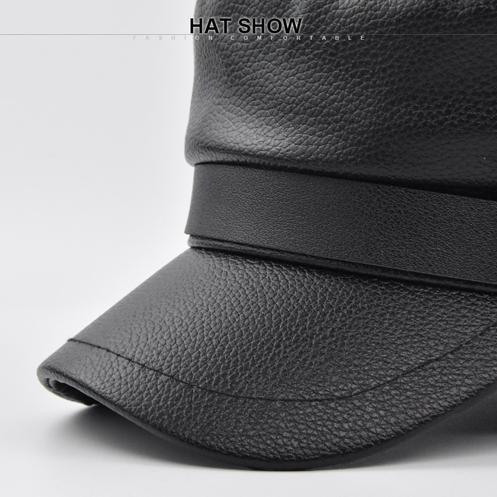 PU Leather Belt Buckle Beret