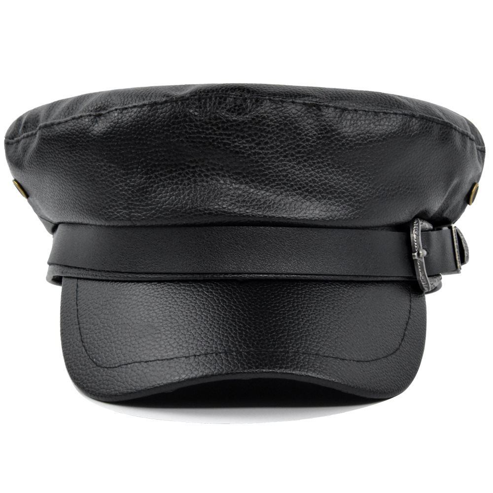 PU Leather Belt Buckle Beret