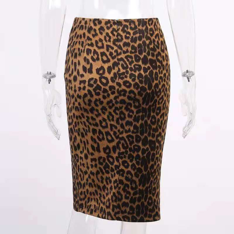Leopard Print Skirt Side View