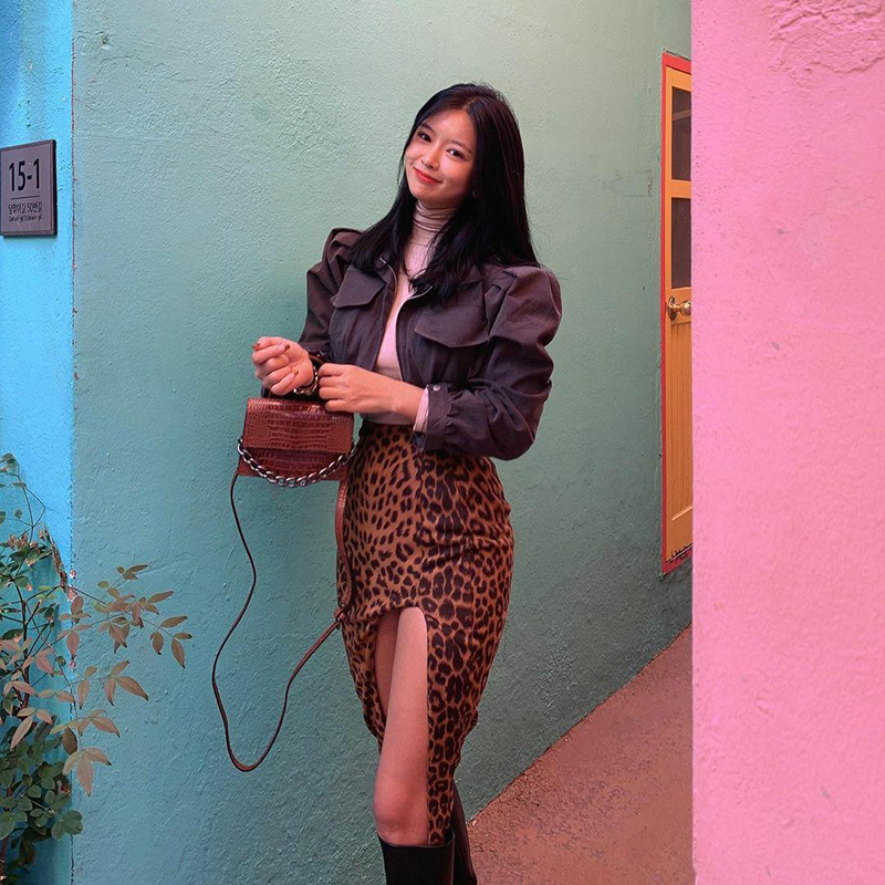 Fashionable Leopard Print Skirt