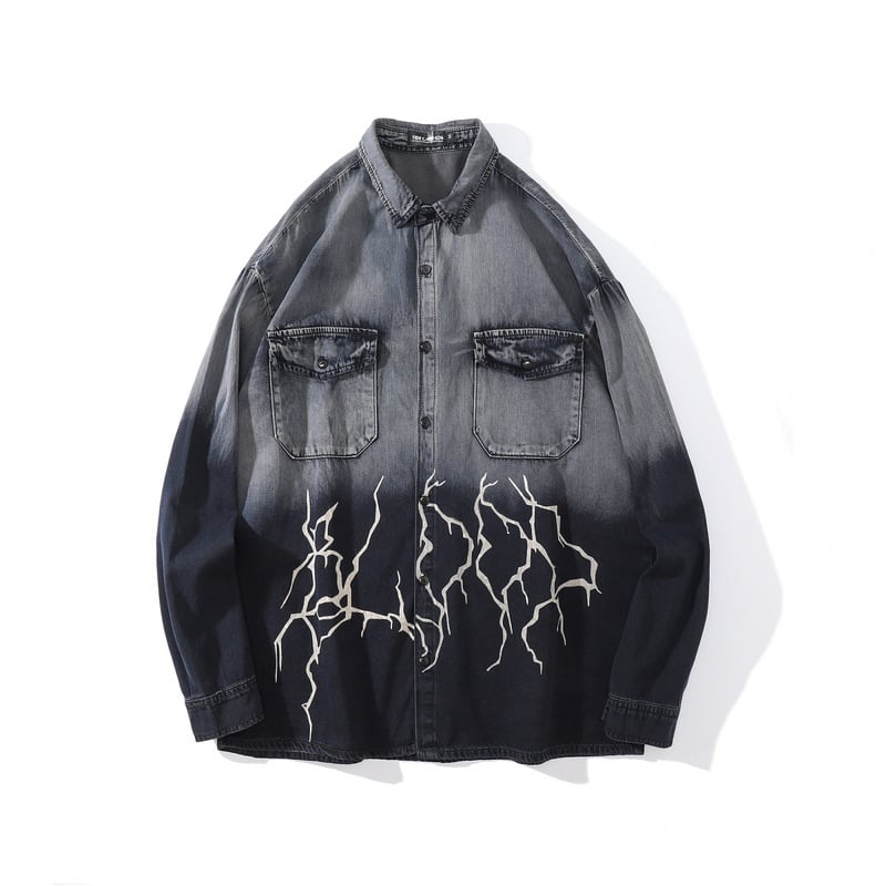 Lightning Gradient Shirt Jacket Image 4