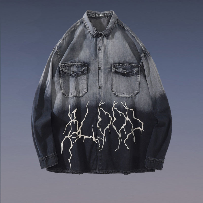 Lightning Gradient Shirt Jacket Image 1