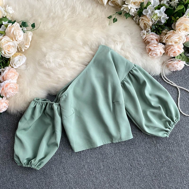 Oblique Collar Top 2