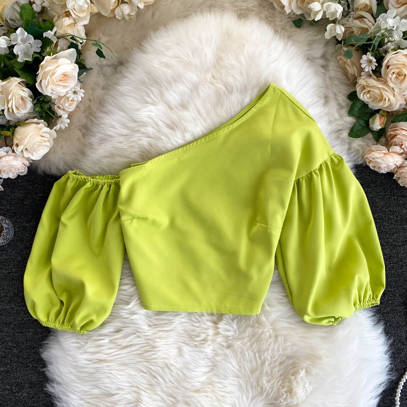 Oblique Collar Top 3